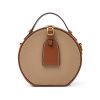 Genuine Leather Round hand-held women's Crossbody bag