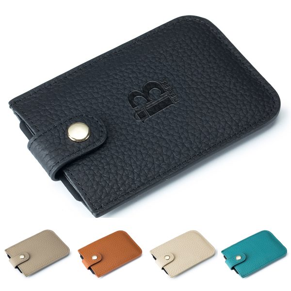 Genuine Leather portable slim coin purse/Wallet card case
