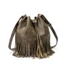 PU Leather Tassel Bucket Crossbody Bag