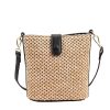 Summer Straw Women Woven Crossbody Bucket Bag