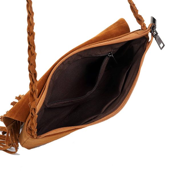 PU leather Fringed Female Shoulder Crossbody Bag for woman