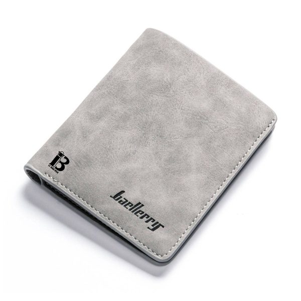PU Leather Mens Slim Wallet with Money Clip