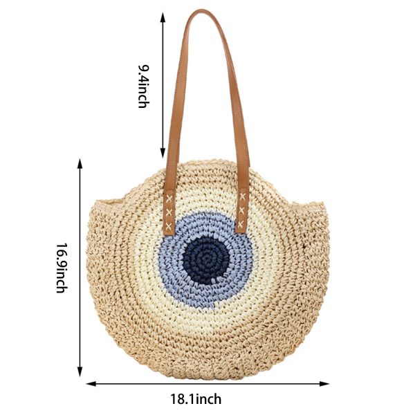 Paper Round Tote Woven Bag