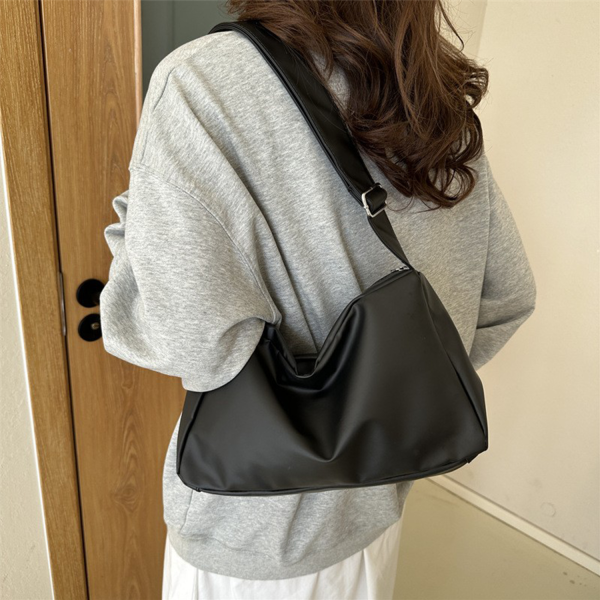 PU leather Solid Color Crossbody Bag
