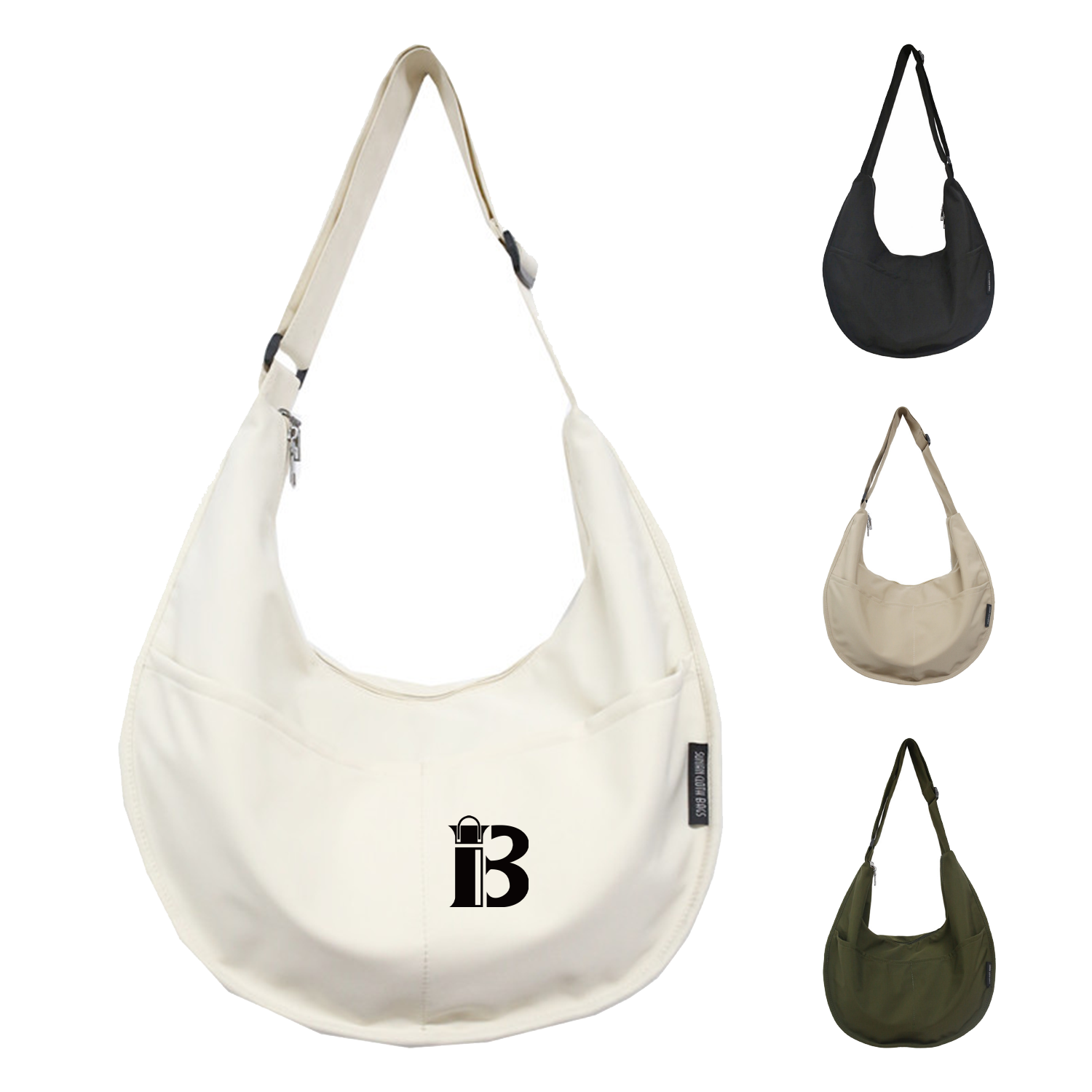Large capacity dumpling nylon crossbody bag