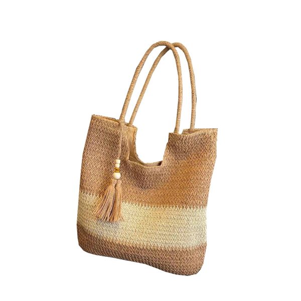 Large Capacity Summer Beach Weaving Bags with Tassels