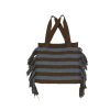 Polyester striped knitting tote bag