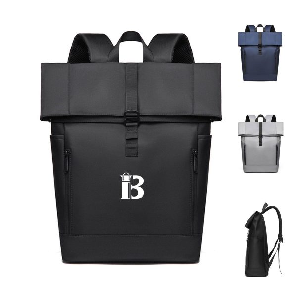 Business and leisure bag roll-top cover backpack