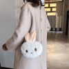 Cotton Cute plush bunny shoulder cross-body bag