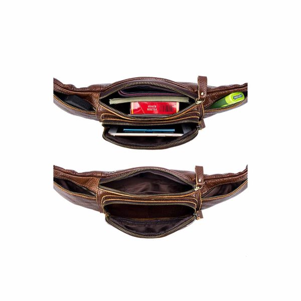 genuine leather men's Fanny pack