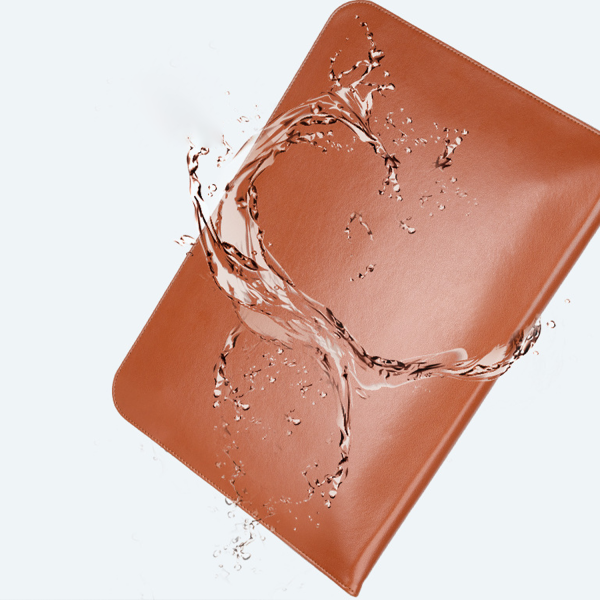 Waterproof PU Leather Laptop Sleeve with Magnetic Closure