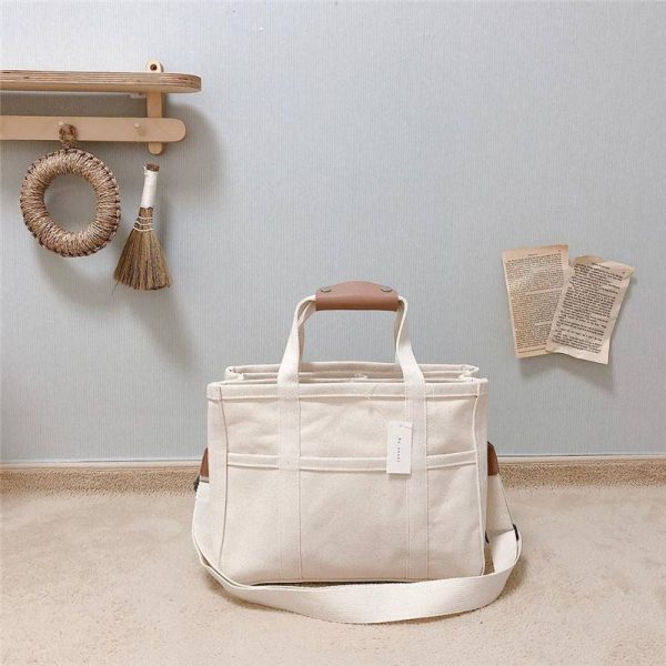 Canvas Beige Mommy Bag