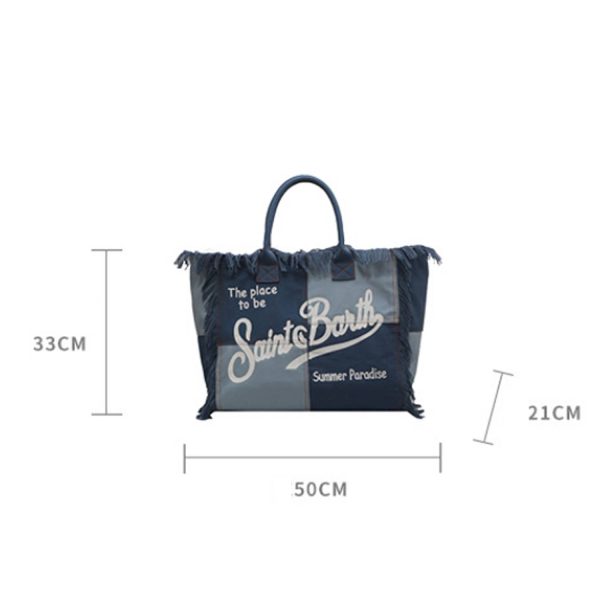 Canvas Hand Fringed Handbag