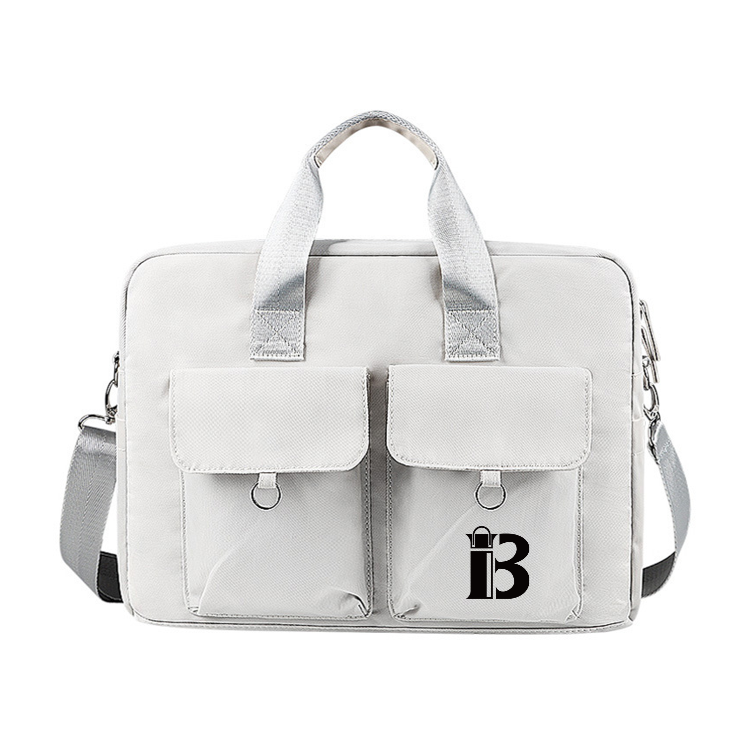 Compartment Zipper Pockets Large Tote Laptop Bag