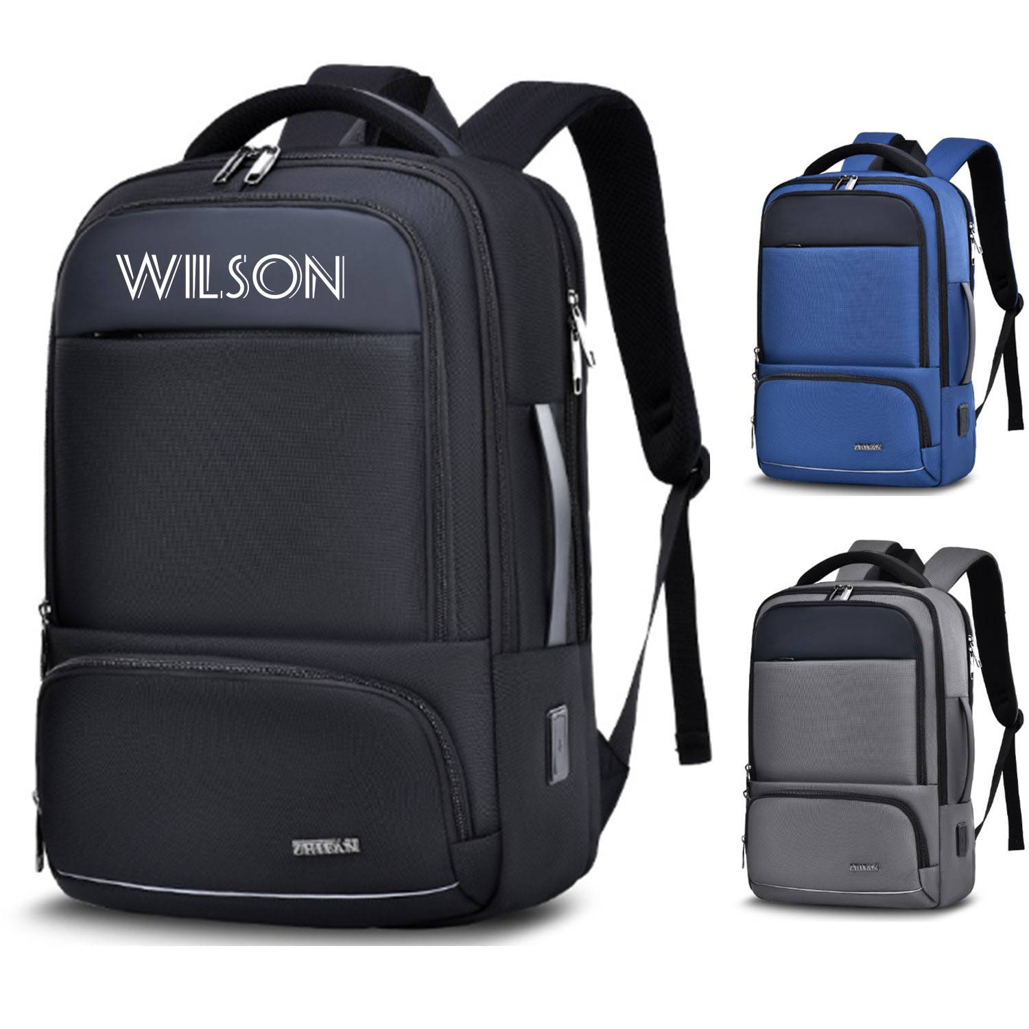 Oxford Business Backpack With USB Charging Port