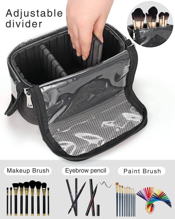Large Capacity Makeup Brush Bag with Shoulder