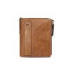 Genuine Leather Double zipper short vintage wallet