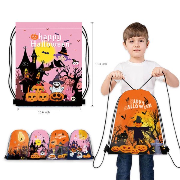 Halloween Portable Drawstring Backpack