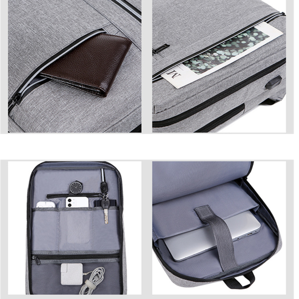 Oxford Laptop Backpack With USB Charging Port