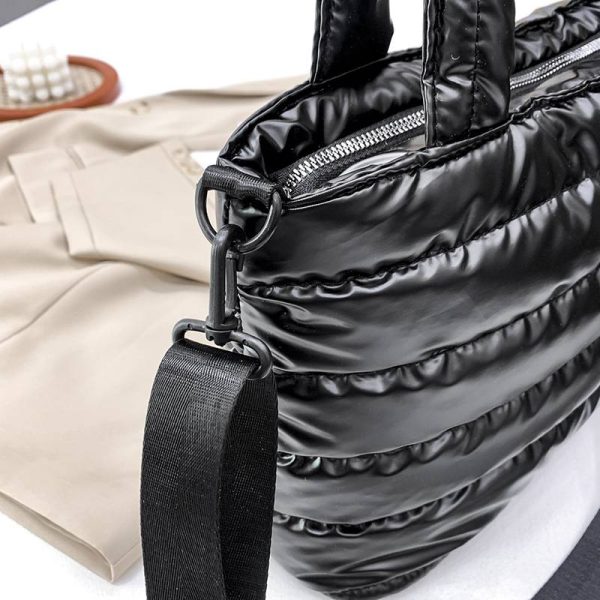 Nylon Puffer Tote Cross-body Bag