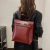Pu Leather Casual Backpack For Women