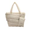 Nylon fluffy tote bag