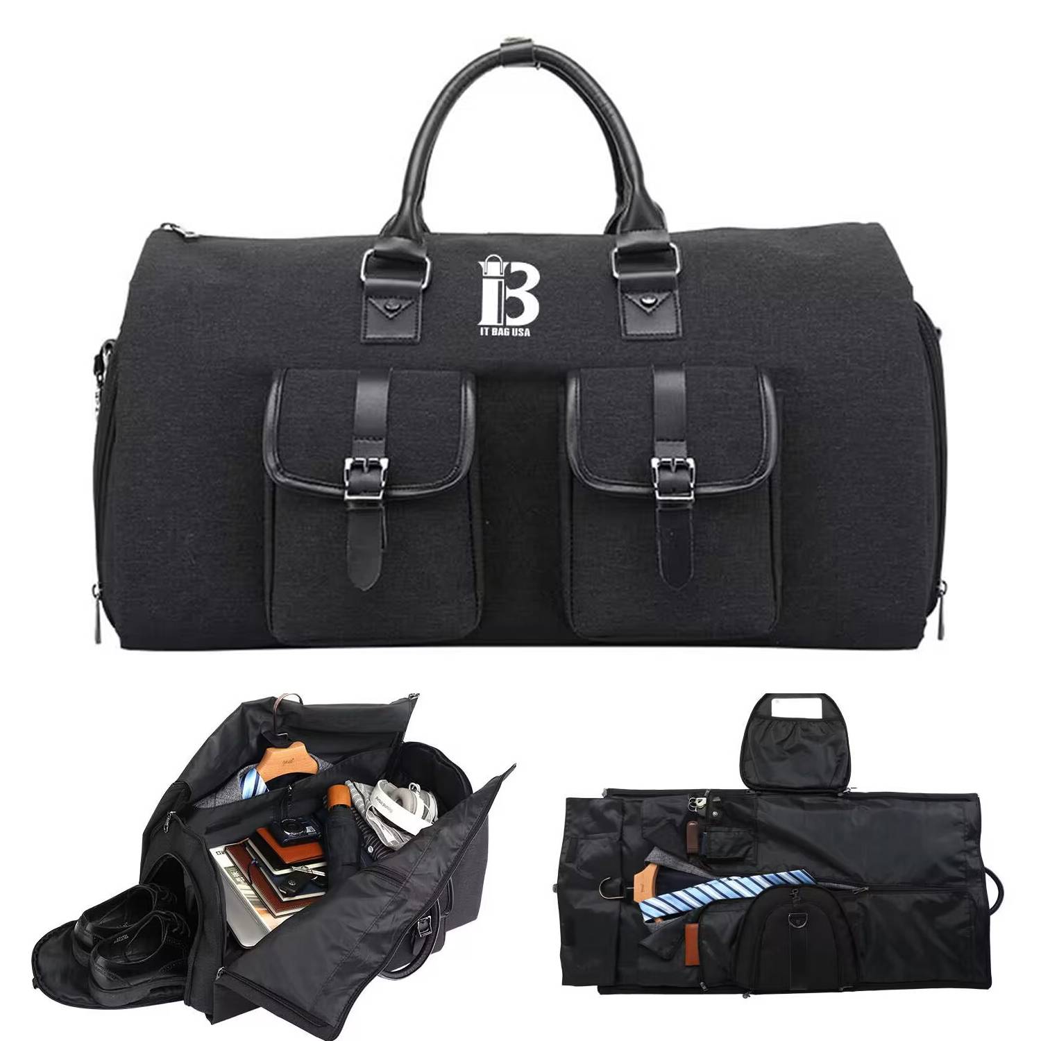 Suit Carry On Garment Bag With Shoulder Strap