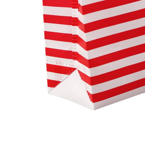 Non-Woven Horizontal Stripe Tote Bag