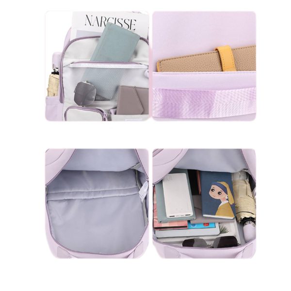 Simple And Versatile Nylon Student‘s Backpack