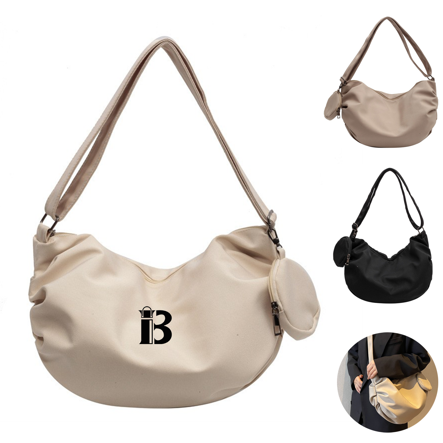 Nylon Leisure Shoulder Crossbody Bag