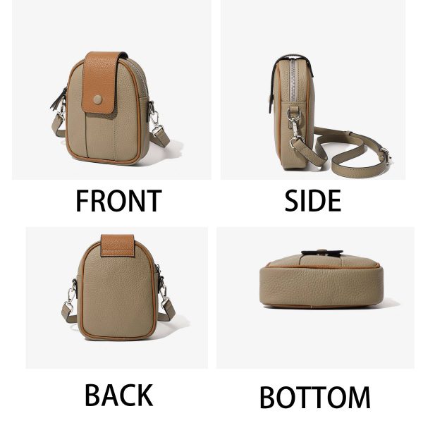 Genuine Leather Multifunctional cross-body phone bag