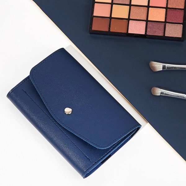 Portable PU Leather Travel Jewelry Roll Organizer