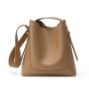 Genuine Leather Tote Bucket Bag