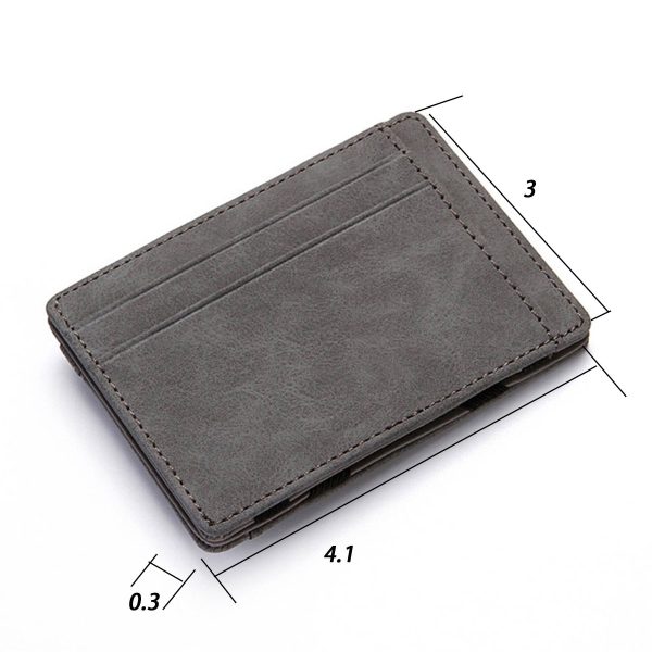 PU Creative Magic Flip Wallet with Anti-Magnetic Function