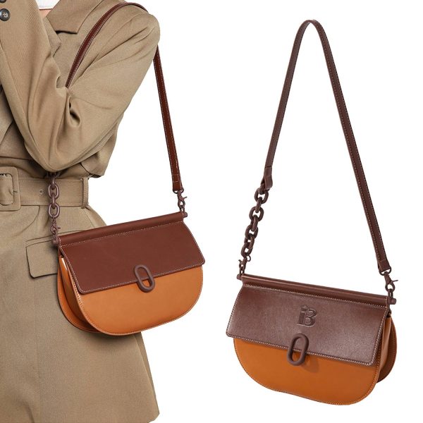 Saddle Shoulder Crossbody Tote Bag