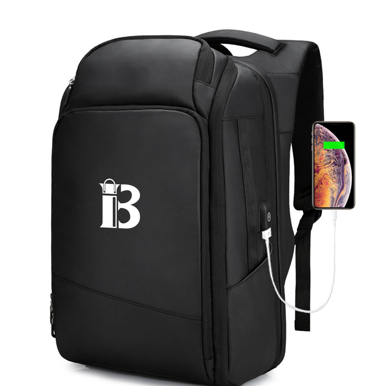 Large Business Backpack W/ Usb Charging Port