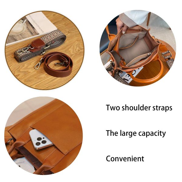 Vegan Leather Simple Vintage Shoulder Retro Handbag
