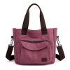 Women's Canvas Shoulder Handle Work Crossbody Bag