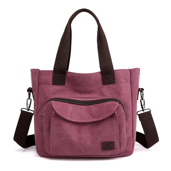 Women's Canvas Shoulder Handle Work Crossbody Bag