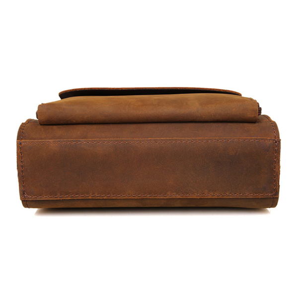 Vintage Leather Crossbody Bag for Men