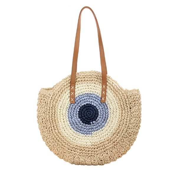 Paper Round Tote Woven Bag