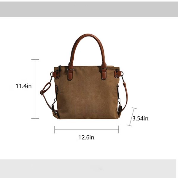 Large Capacity Single Shoulder Diagonal Canvas Tote Bag