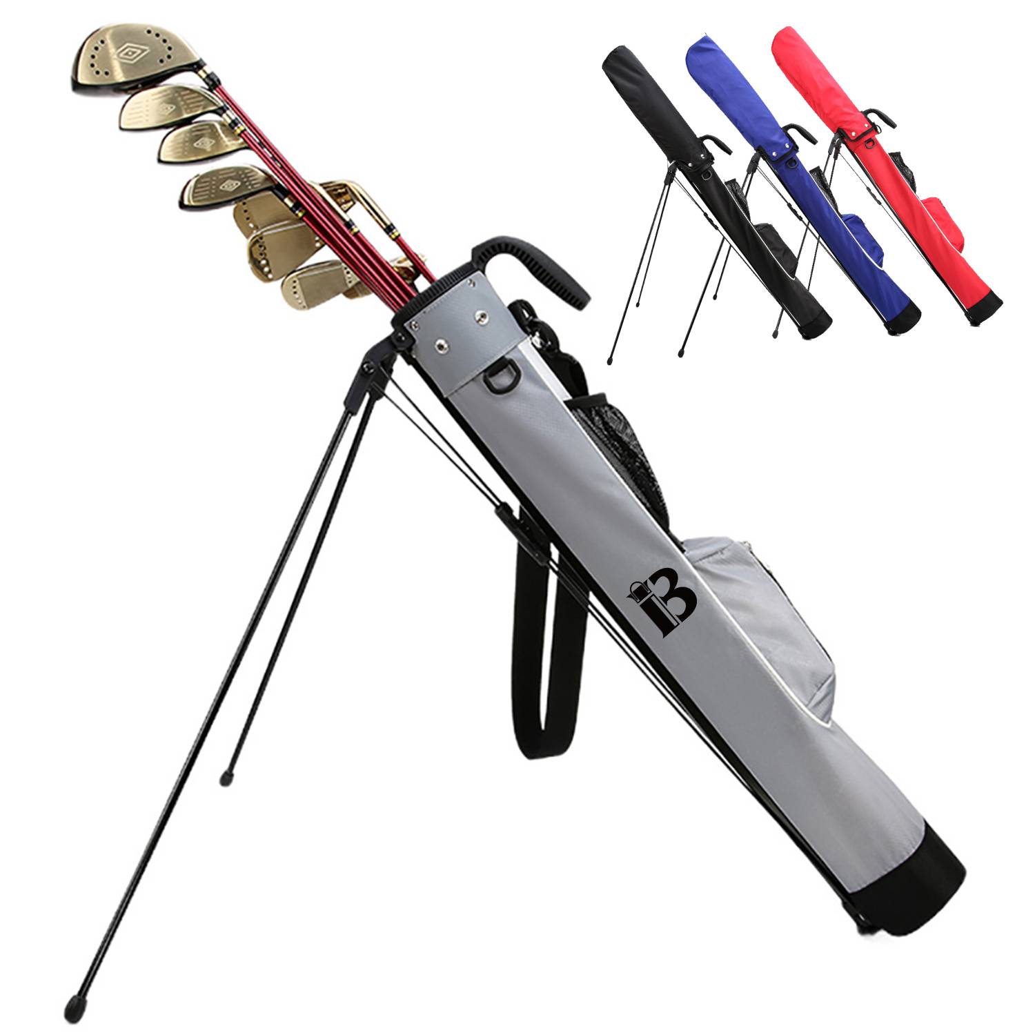 Golf bag with holder