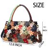 Genuine Leather Serpentine floral coloured stud shoulder bag