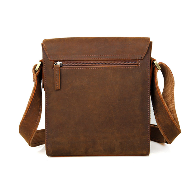 Vintage Leather Crossbody Bag for Men