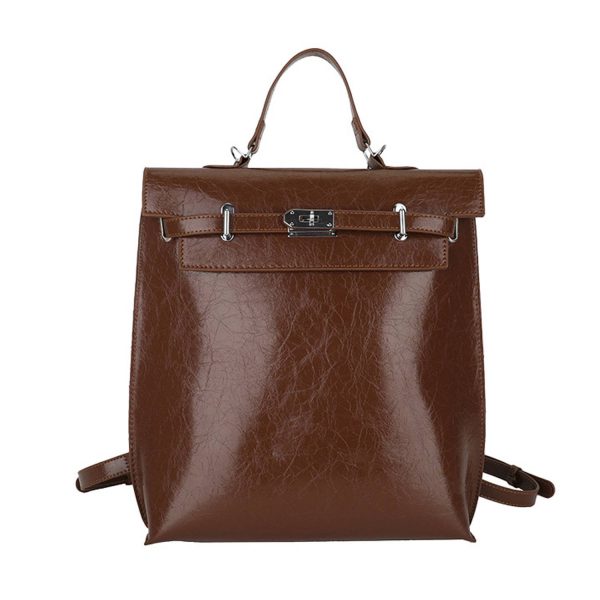 Pu Leather Casual Backpack For Women