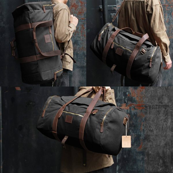 Large Capacity Canvs Backpack Duffel Bag For Travel