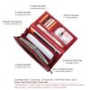Genuine Leather fold Covered crocodile Waterproof Wallet Red