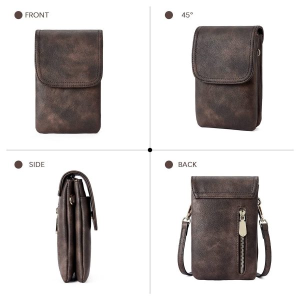 Genuine Leather Small Crossbody Bags for Women Wallet Purses