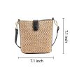 Summer Straw Women Woven Crossbody Bucket Bag